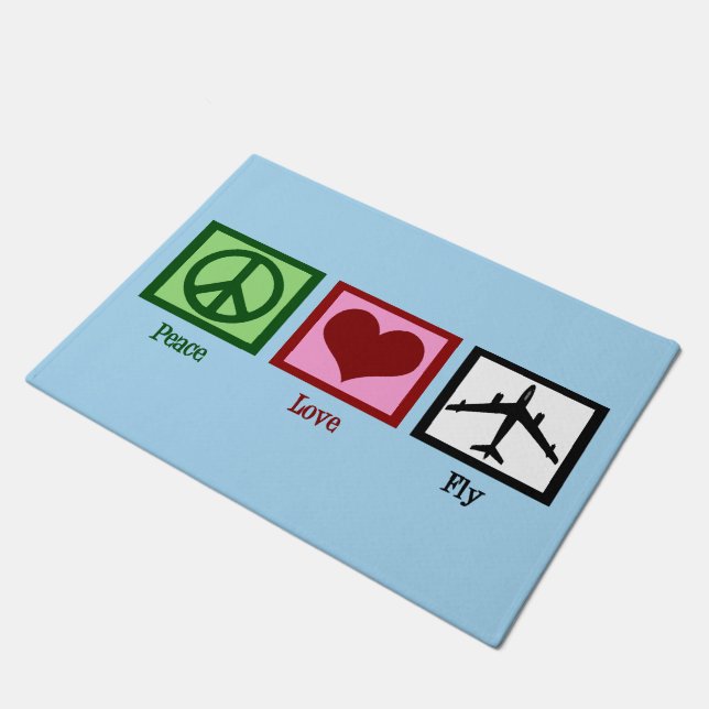 平和愛はえ ドアマット (アングル)