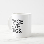 平和愛はコーヒー・マグの後をつけます コーヒーマグカップ (正面左)