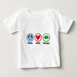 平和愛は占めます ベビーTシャツ