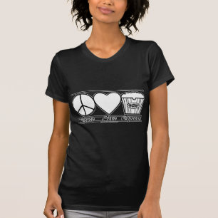 平和愛もおよびポップコーン Tシャツ