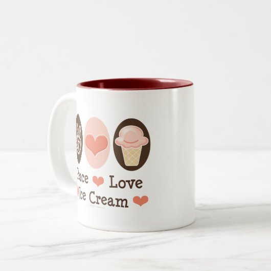 平和愛アイスクリームのマグ ツートーンマグカップ (正面左)