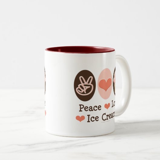 平和愛アイスクリームのマグ ツートーンマグカップ (正面右)