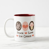 平和愛アイスクリームのマグ ツートーンマグカップ (左)