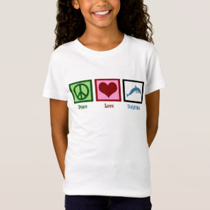 平和愛イルカ Tシャツ