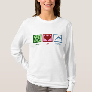 平和愛イルカ Tシャツ