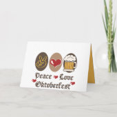 平和愛オクトーバーフェストのブランクの挨拶状 カード (裏面)