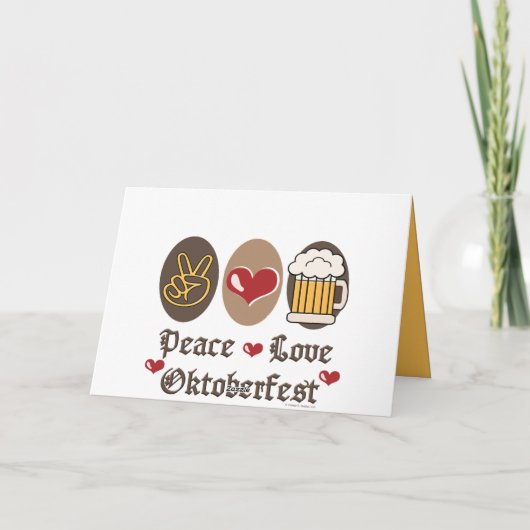 平和愛オクトーバーフェストのブランクの挨拶状 カード (裏面)