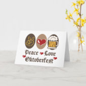 平和愛オクトーバーフェストのブランクの挨拶状 カード (黄色い花)