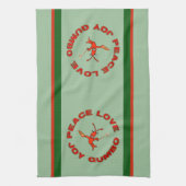 平和愛オクラのCrawfish キッチンタオル (縦)