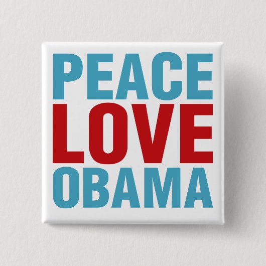 平和愛オバマ 缶バッジ (正面)