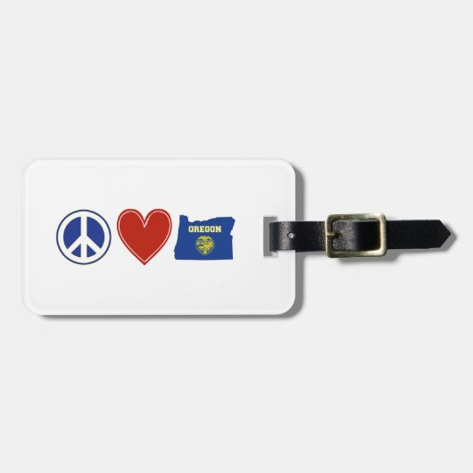 平和愛オレゴン ラゲッジタグ (正面横)