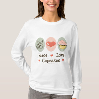 平和愛カップケーキのフード付きスウェットシャツ Tシャツ