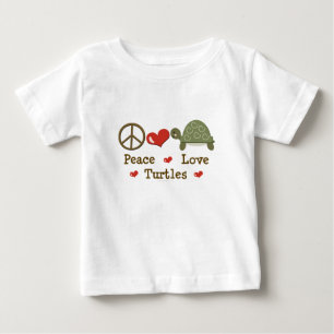平和愛カメのベビーのTシャツ ベビーTシャツ
