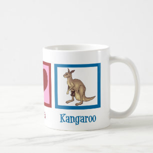平和愛カンガルー コーヒーマグカップ