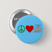 平和愛クジラのTシャツ、タンブラー、ギフト 缶バッジ (正面&裏面)