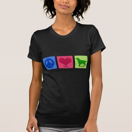 平和愛ゴードンセッター Tシャツ (正面)
