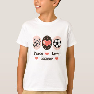 平和愛サッカーの子供のスエットシャツ Tシャツ