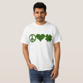 平和愛シャムロック Tシャツ (正面フル)