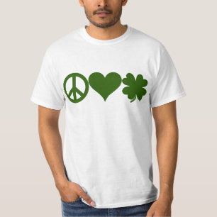 平和愛シャムロック Tシャツ