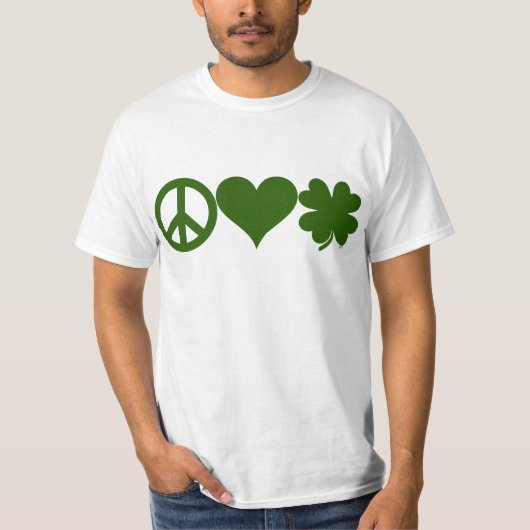 平和愛シャムロック Tシャツ (正面)