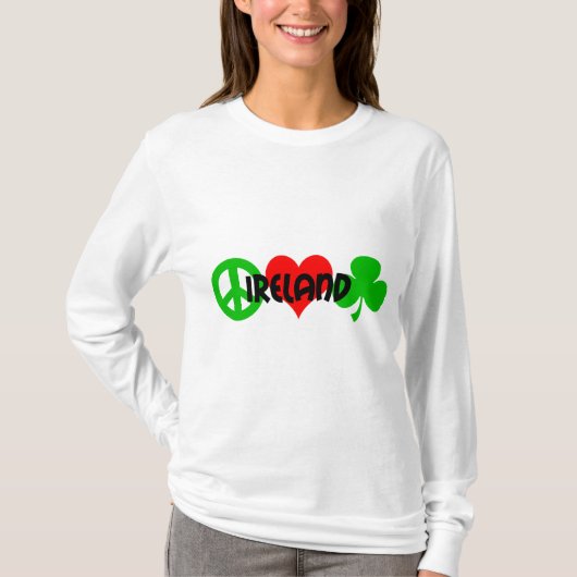 平和愛シャムロック Tシャツ (正面)