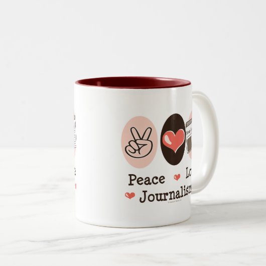 平和愛ジャーナリズムのマグ ツートーンマグカップ (正面右)