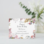 平和愛ジョイファミリーメリークリスマスポストカード ポストカード (スタンド正面)