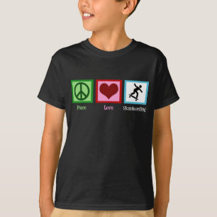 平和愛スケートボーディング Tシャツ