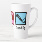 平和愛スタンドアップコメディー カフェラテマグ (右)