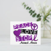 平和愛ストップ動物虐待 ポストカード (スタンド正面)