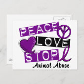 平和愛ストップ動物虐待 ポストカード (正面/裏面)