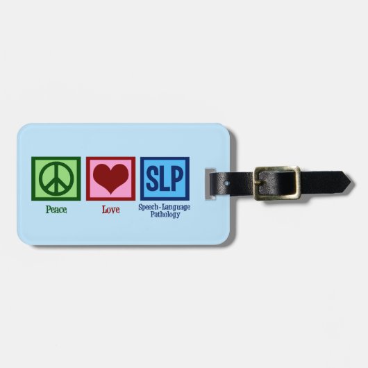 平和愛スピーチの言語病理学 ラゲッジタグ (正面横)