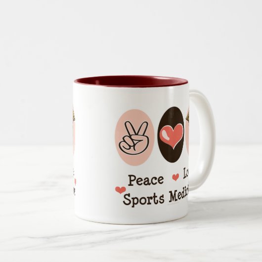 平和愛スポーツ医学のマグ ツートーンマグカップ (正面右)