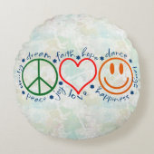 平和愛スマイル ラウンドクッション (正面)