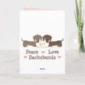 平和愛ダックスフントの挨拶状 カード (裏面)