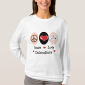 平和愛ダルマチア人のフード付きスウェットシャツ Tシャツ (正面)