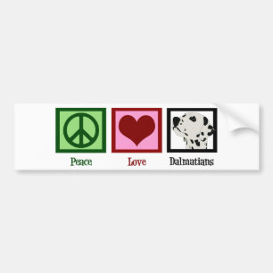 平和愛ダルマティア バンパーステッカー