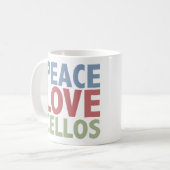 平和愛チェロ コーヒーマグカップ (正面左)