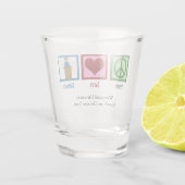 平和愛ディベート部カスタム大学 ショットグラス (裏面)