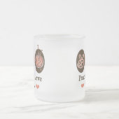 平和愛ニットによって曇らされるマグ フロストグラスマグカップ (中央)