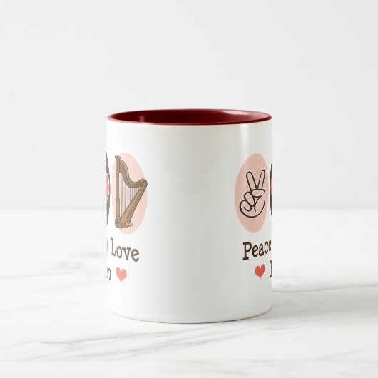 平和愛ハープのマグ ツートーンマグカップ (中央)