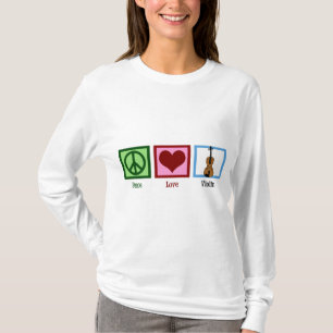平和愛バイオリン Tシャツ