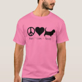 平和愛バセットハウンド1 Tシャツ (正面)
