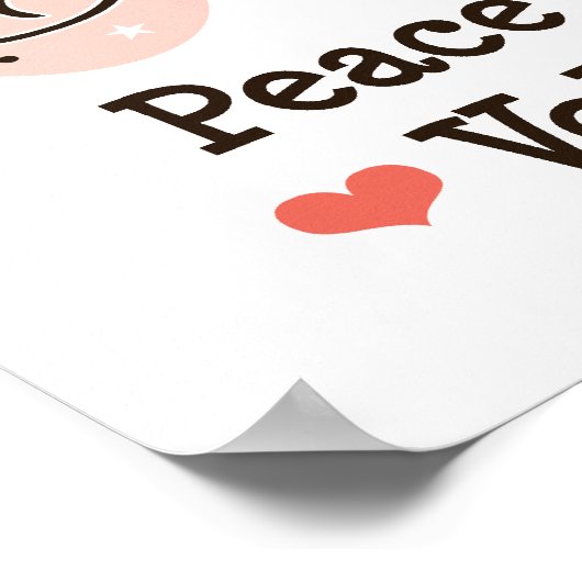 平和愛バレーボールのポスター ポスター (角)