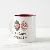 平和愛バレーボールのマグ ツートーンマグカップ (正面左)