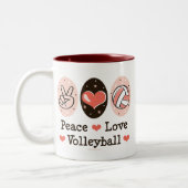平和愛バレーボールのマグ ツートーンマグカップ (左)