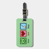 平和愛バンジョー ラゲッジタグ (正面縦)