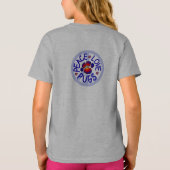 平和愛パグの女の子のジッパーのフード付きスウェットシャツ (裏面)