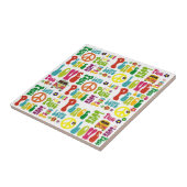 平和愛ヒッピーパターン タイル (側面)