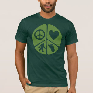 平和愛ビッグフット Tシャツ